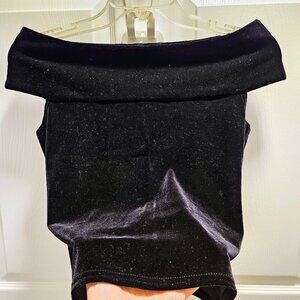 Velvet Off the Shoulder Blouse